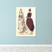 Victoriaans huwelijksreis canvas afdruk (Insitu (Houten vloer))