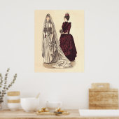 Victoriaans huwelijksreis poster (Keuken)