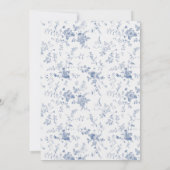 Victoriaans iets blauw we doen bruiloft douche kaart (Achterkant)