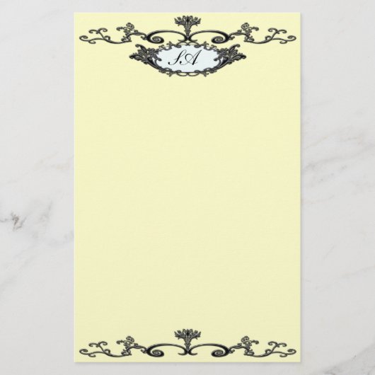 Victoriaans ijzerwas briefpapier (Voorkant)