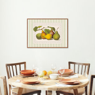 Victoriaans illustratie van peren Poster