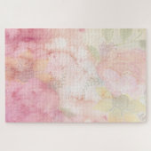  Victoriaans Indigo Damask Paisley Floral Legpuzzel (Horizontaal)