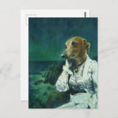Victoriaans Italiaanse windhond Briefkaart (Voorkant / Achterkant)