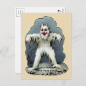 Victoriaans Jack Frost Briefkaart (Voorkant / Achterkant)