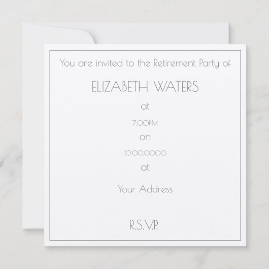 VICTORIAANS KAART VOOR OPENBARE TEACUP-RETIREMENT  (Achterkant)