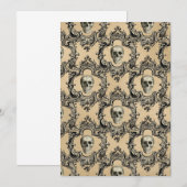 Victoriaans Kader Skulls Gothic Skeleton Gothic Bedankkaart (Voorkant / Achterkant)