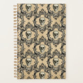 Victoriaans Kader Skulls Gothic Skeleton Gothic Planner (Voorkant)