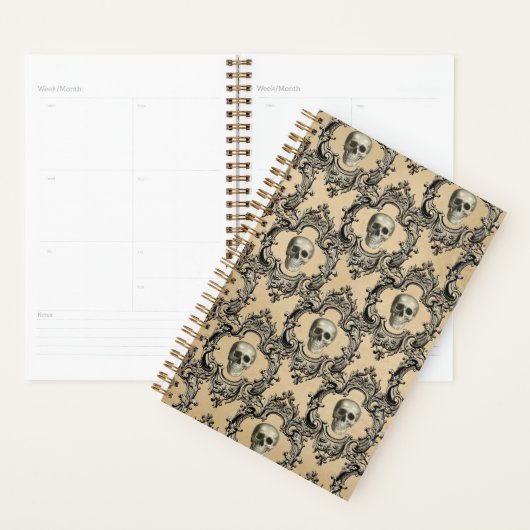 Victoriaans Kader Skulls Gothic Skeleton Gothic Planner (Display)