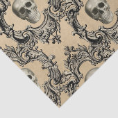 Victoriaans Kader Skulls Gothic Skeleton Gothic Tissuepapier (Detail)