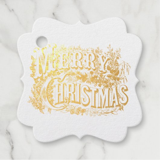  Victoriaans kalligrafisch kerst label (Voorkant)