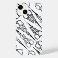 Victoriaans kapper schaar Elegant Zwart Wit