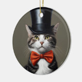 Victoriaans kat keramisch ornament (Links)