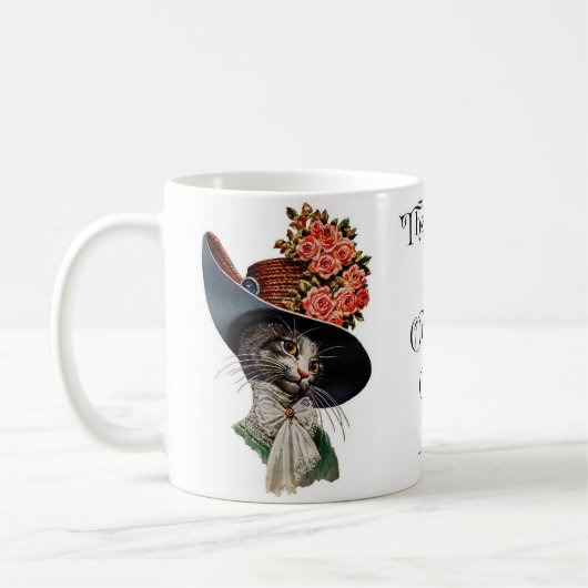 Victoriaans kat met Pet Koffiemok (Links)