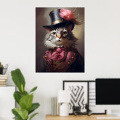 Victoriaans kat poster (Thuiskantoor)