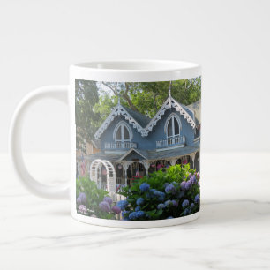 Victoriaans Katoen in Blue - Martha's wijntuin Extra Grote Beker