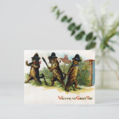  Victoriaans katten Briefkaart (Staand voorkant)