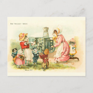 Victoriaans Katten Melk Maid Louis Wain Kwekerij S Briefkaart