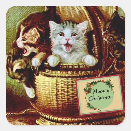 Victoriaans katten Sticker (Voorkant)