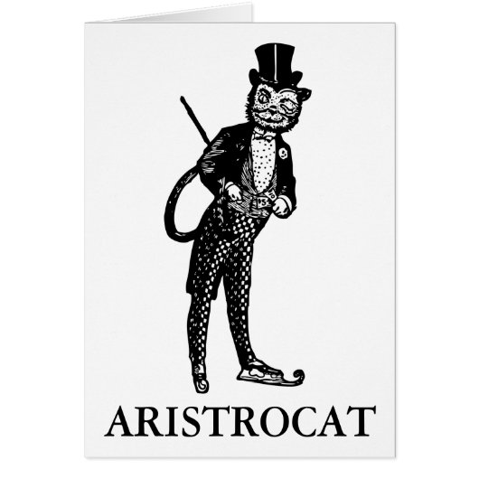 Victoriaans kattenWenskaart, Aristrocat (Voorkant)