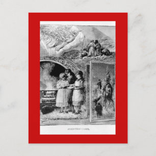  Victoriaans kerst Bijbelse scene Feestdagenkaart