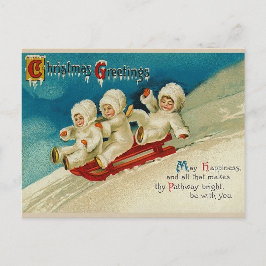 Victoriaans kerst Briefkaarten (Voorkant)