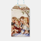 Victoriaans kerst cadeaulabel (Voorkant)