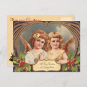 Victoriaans kerst engel Briefkaarten (Voorkant / Achterkant)