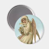 Victoriaans kerst engel meisje magneet (Voorkant / Achterkant)