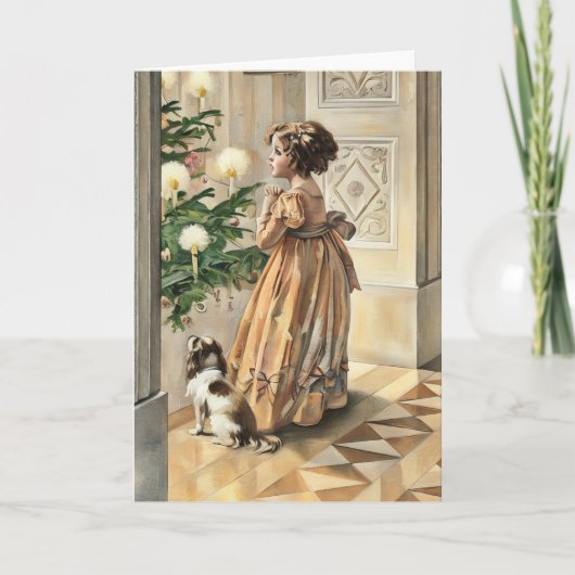 Victoriaans kerst feestdagen kaart (Voorkant)