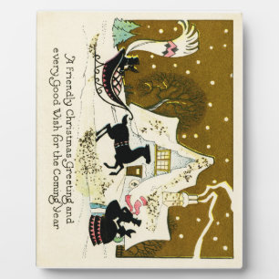 Victoriaans kerst fotoplaat