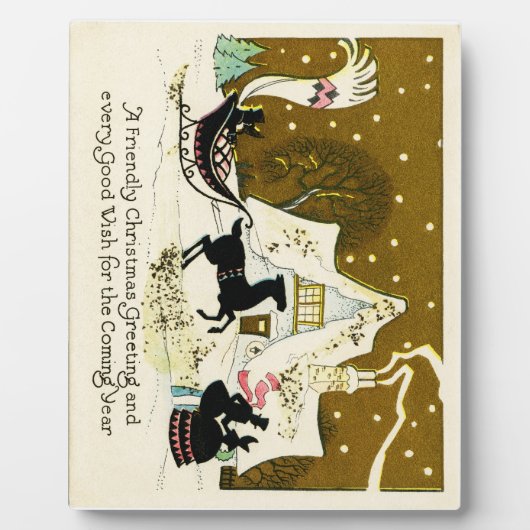 Victoriaans kerst fotoplaat (Voorkant)