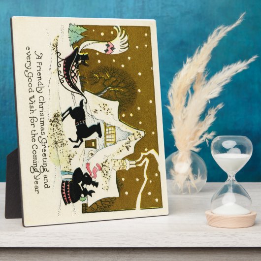 Victoriaans kerst fotoplaat (Zijkant)