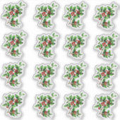  Victoriaans Kerst Holly Envelope Seal Sticker (Voorkant)