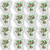  Victoriaans Kerst Holly Envelope Seal Sticker (Voorkant)