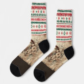 Victoriaans kerst Kaart kunst Sokken (Links)