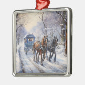 Victoriaans kerst koets rit metalen ornament (Links)