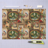  Victoriaans Kerst Lijst Collage Tissuepapier (Craft)