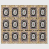 Victoriaans kerst met hartstilstand cadeaupapier (Vlak)