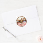Victoriaans kerst ronde sticker (Envelop)