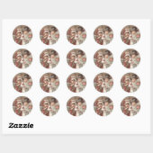 Victoriaans kerst ronde sticker (Vel)