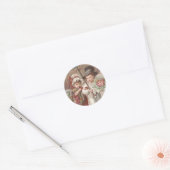 Victoriaans kerst ronde sticker (Envelop)