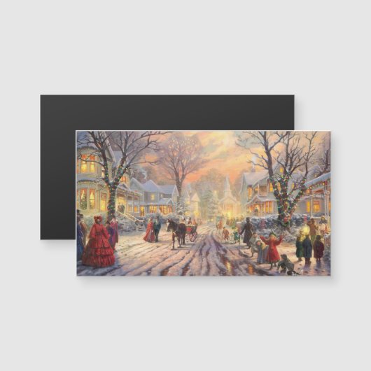  Victoriaans kerst sneeuwlandschap Kaart (Voorkant / Achterkant)