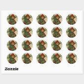 Victoriaans Kerst sticker (Vel)