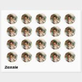 Victoriaans Kerst stickers (Vel)