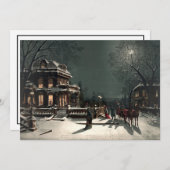  Victoriaans kerstavond Feestdagenkaart (Voorkant / Achterkant)