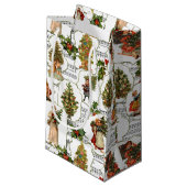 Victoriaans kerstbomen, Holly & Music Klein Cadeauzakje (Voorkant Gekanteld)