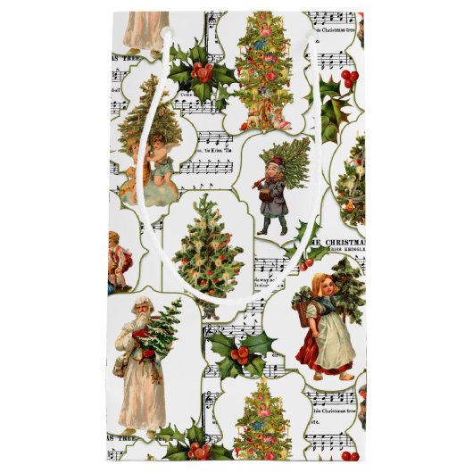 Victoriaans kerstbomen, Holly & Music Klein Cadeauzakje (Voorkant)