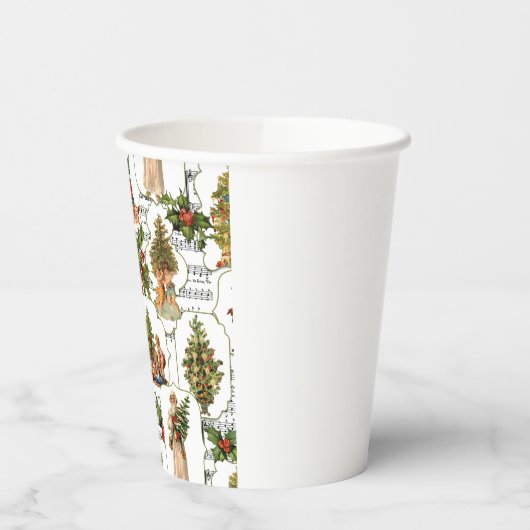 Victoriaans kerstbomen, Holly & Music Papieren Bekers (Links)