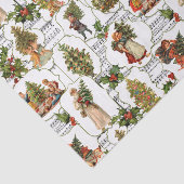 Victoriaans kerstbomen, Holly & Music Tissuepapier (Detail)