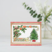  Victoriaans kerstboom Briefkaart (Staand voorkant)
